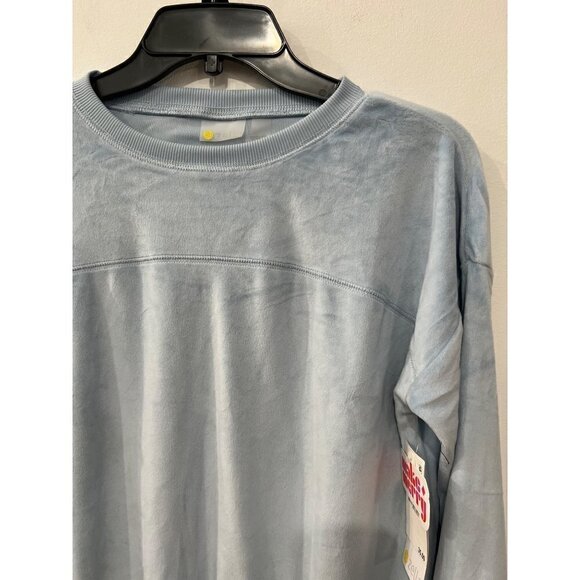 New ZELLA GIRL Kids' Size XL (14/16) Cozy Active Luxe velour Top Blue Cashmere - Picture 10 of 11